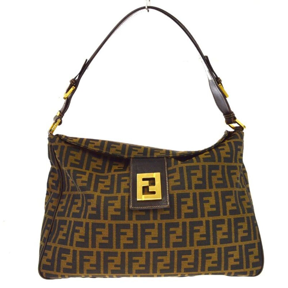Fendi Zucca Tote Canvas Brown Canvas Handbag